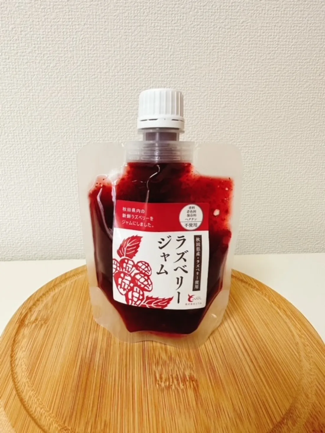 made in japan in akita torimi farm raspberry-jamの包装画像