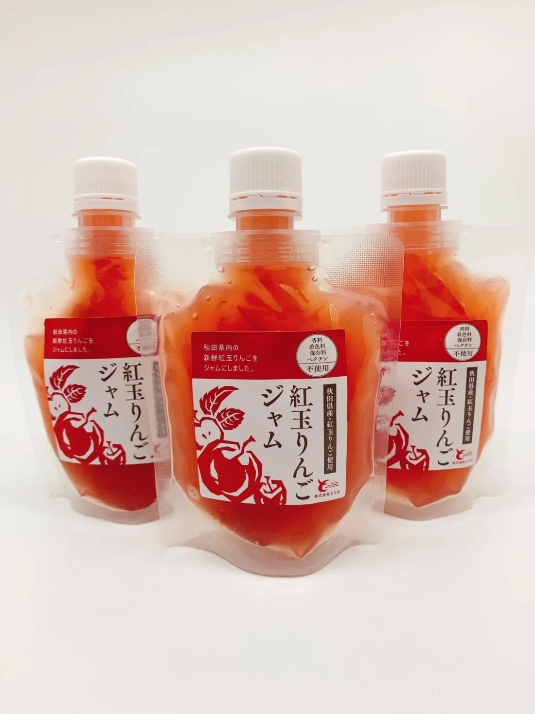 made in japan in akita torimi farm jonathan apple-jamの包装画像