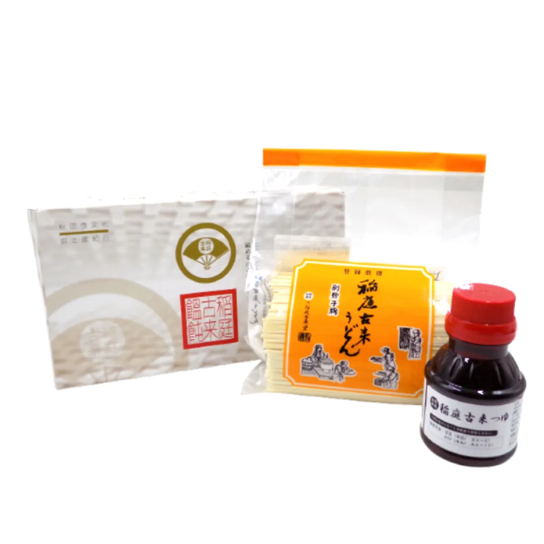 稲庭古来うどん　お土産パックの包装画像
