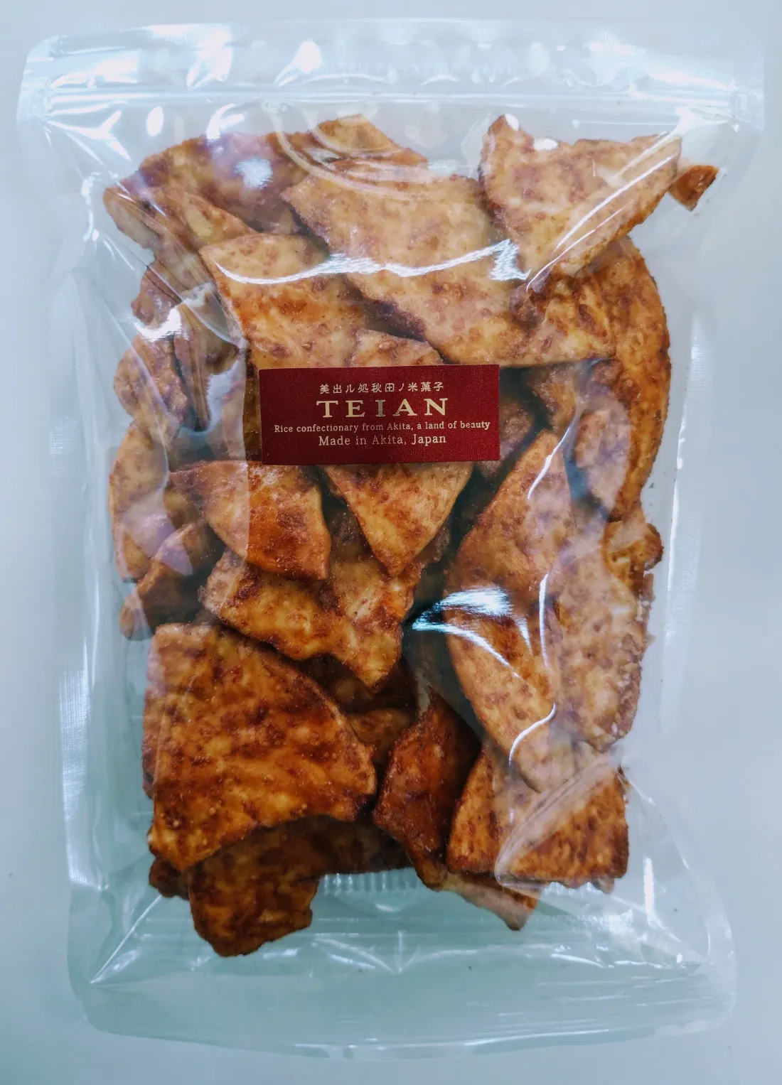 旨辛スパイス煎餅の包装画像