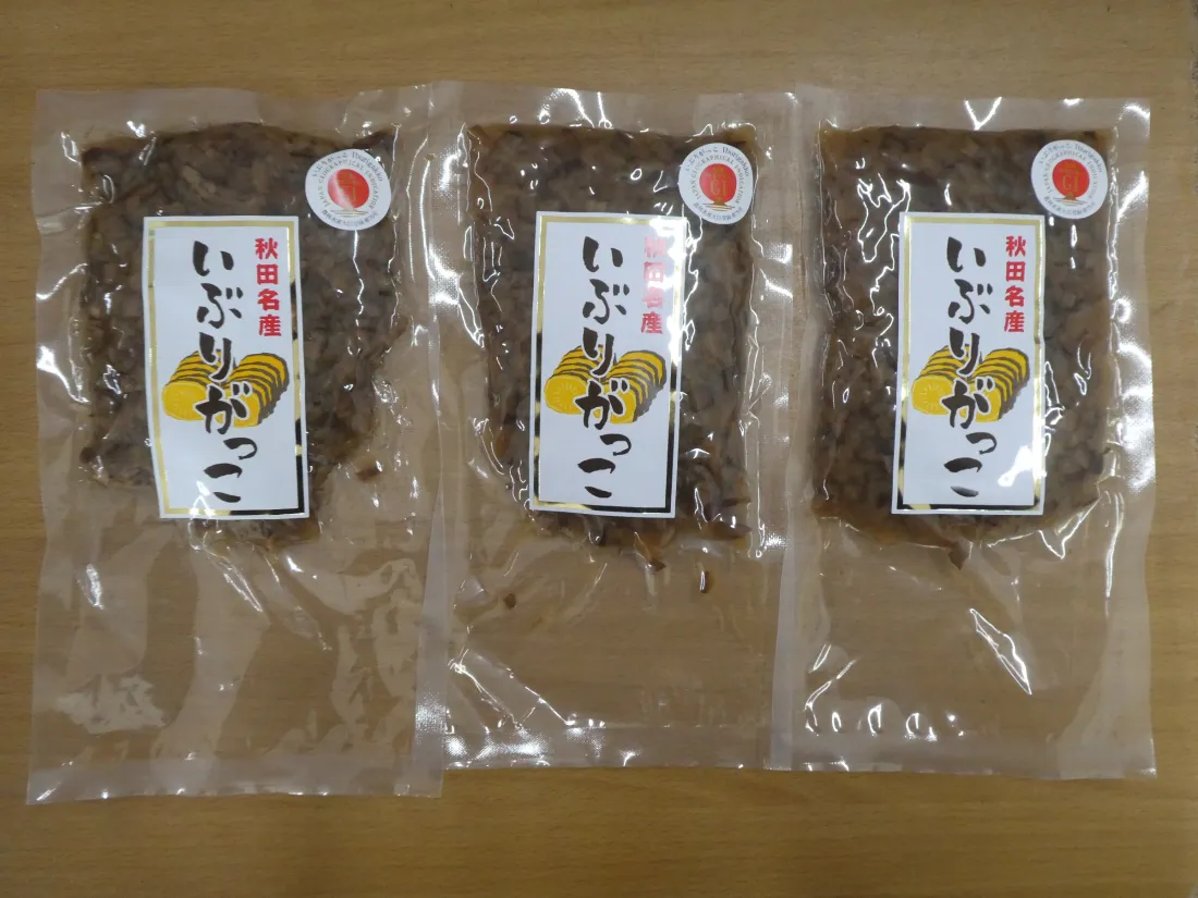 秋田名産いぶりがっこ　70g刻みの包装画像